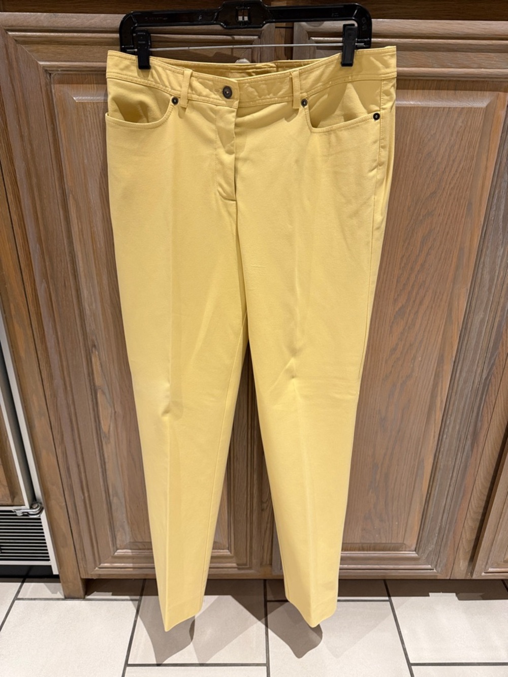 Nina McLemore Yellow STRETCH NYLON Pants w Pockets